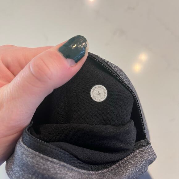 Lululemon Pace Rival Crop Leggings Gray and Black Size 4 - Picture 6 of 10